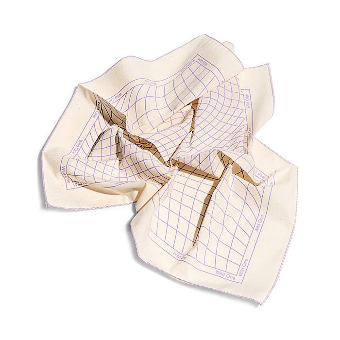 Shop Wild One Printed Cotton Pet Bandana In Lilac