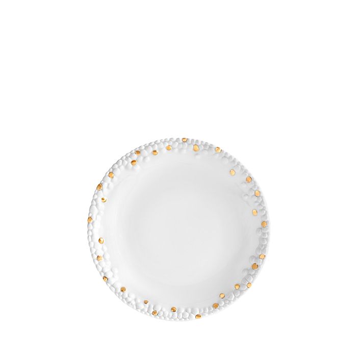 Shop L'objet Haas Mojave Bread & Butter Plate With Gold Accents In White/gold