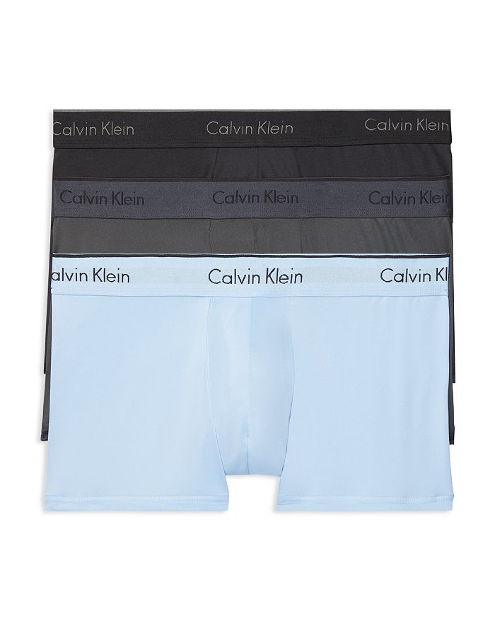 CALVIN KLEIN MICROFIBER STRETCH LOW RISE TRUNKS - PACK OF 3,NB1289