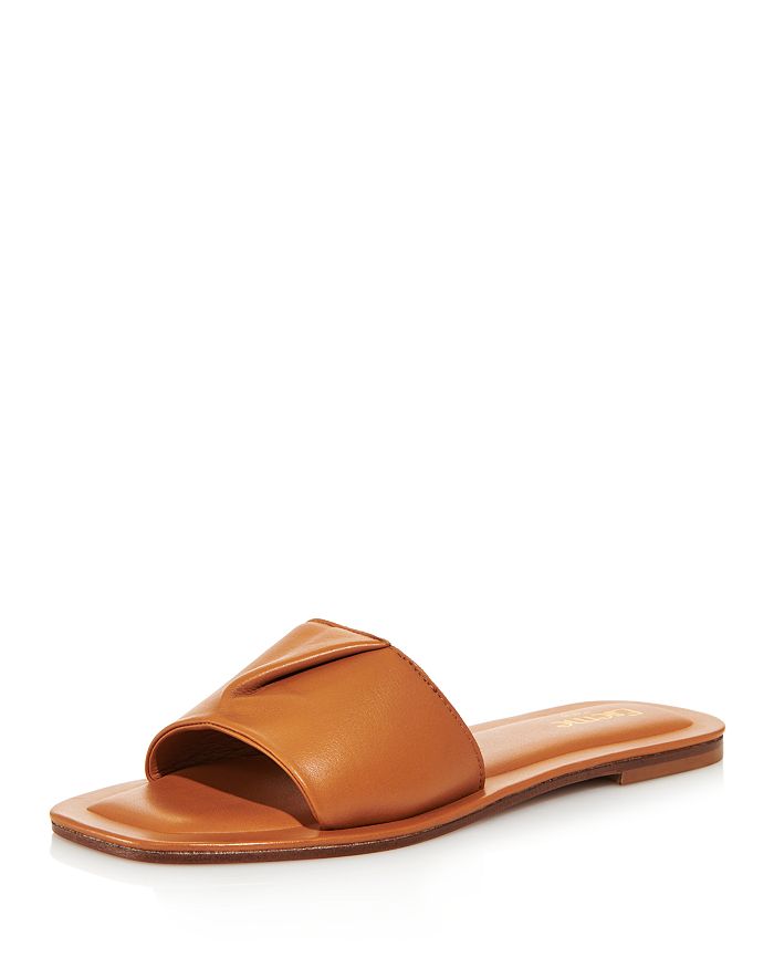 Elleme Women's Fold Slip On Sandals In Brown