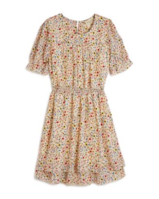 Hayden Los Angeles Girls' Smocked Floral Print Fit-and-Flare Dress ...