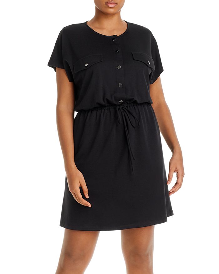 Aqua Curve Knit Utility Dress - 100% Exclusive In Black