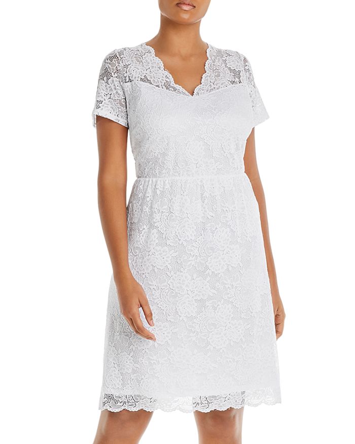 Aqua Curve Lace Dress - 100% Exclusive In White