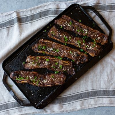 Chef-Style Reversible Cast Iron Griddle Grill Pan