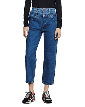 Kitty High-Rise Layer-Effect Jeans in Blue