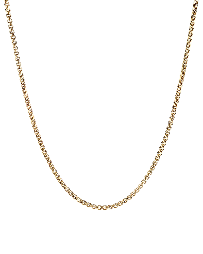 David Yurman Men's 18K Yellow Gold Box Chain Necklace 18, 17mm