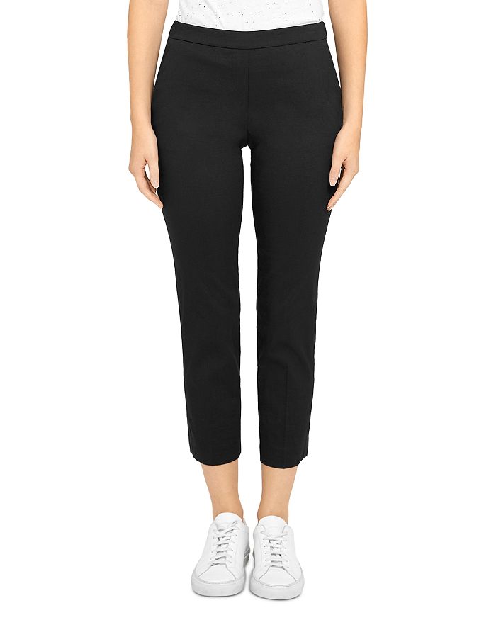 Theory Treeca Linen Blend Cropped Pants | Bloomingdale's