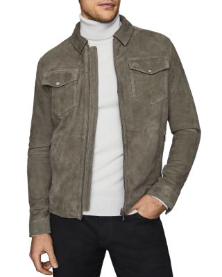 reiss suede bomber