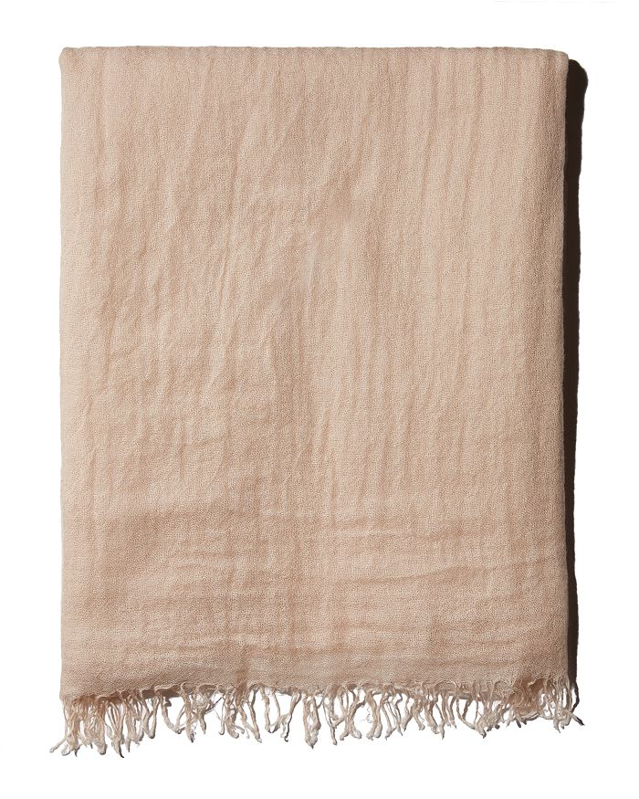 Chan Luu Fringed Cashmere & Silk Scarf In Doeskin Beige