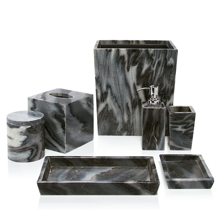 Shop Bloomingdale's Marble Tissue Box - 100% Exclusive In Gray