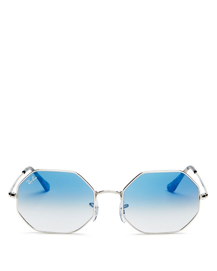 ray ban octagonal blue gradient