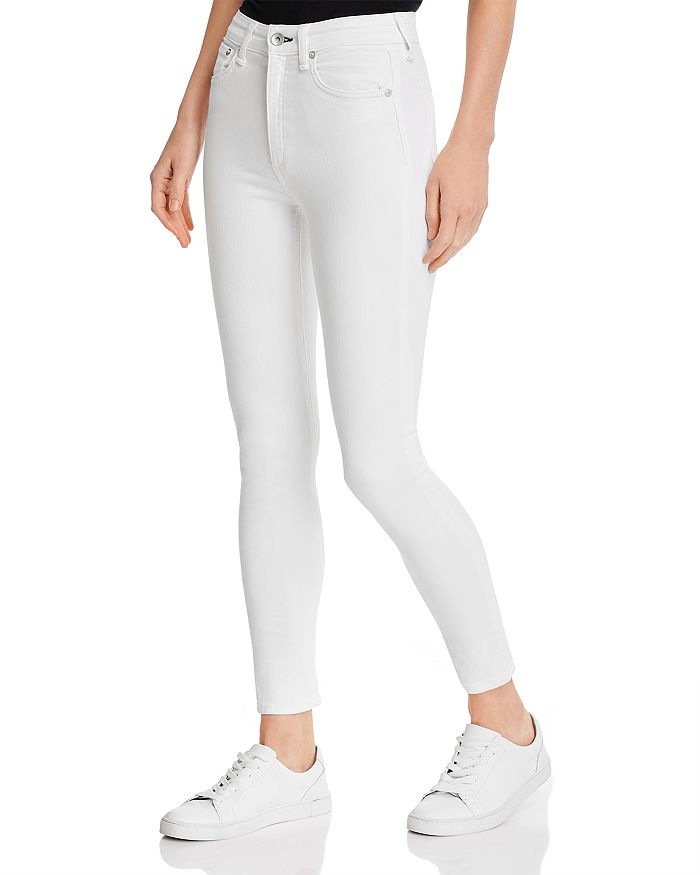 Rag & Bone Nina High Waist Ankle Cigarette Jeans In White