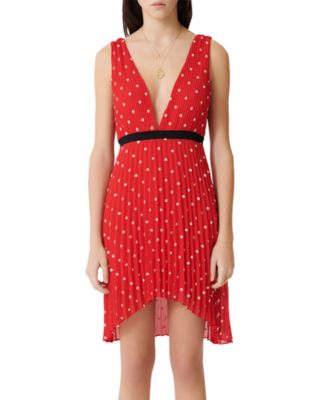 maje polka dot dress