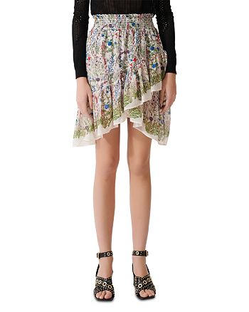 Maje Jonquille Floral Print Mini Skirt | Bloomingdale's