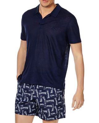 Regular Fit Short Sleeve Linen Polo Shirt