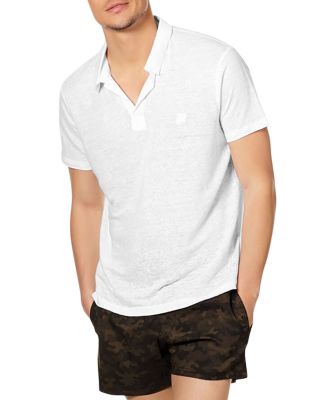 Regular Fit Short Sleeve Linen Polo Shirt