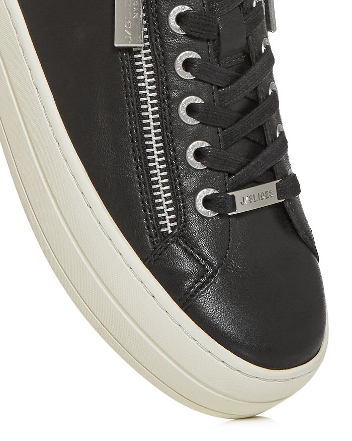 j slides leather sneakers