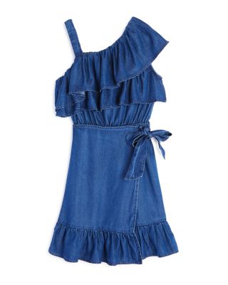 one shoulder kids dress