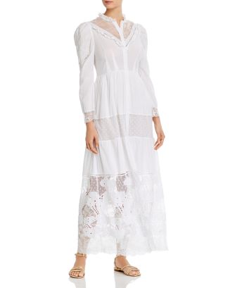 chinese dress ladies Earth Angel Solid White Eyelet Lace Dress by Karlie main image 0