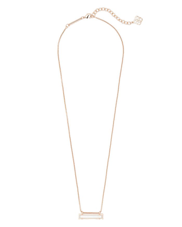 Kendra Scott Leanor Necklace, 18 In White/rose Gold