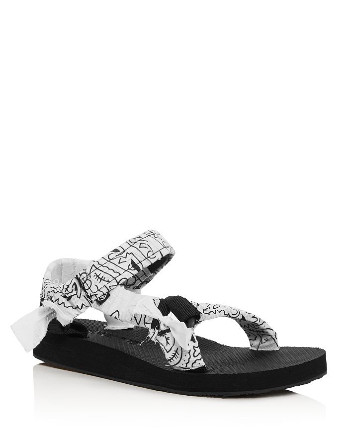 Arizona Love Trekky Bandana-print Sandals In White