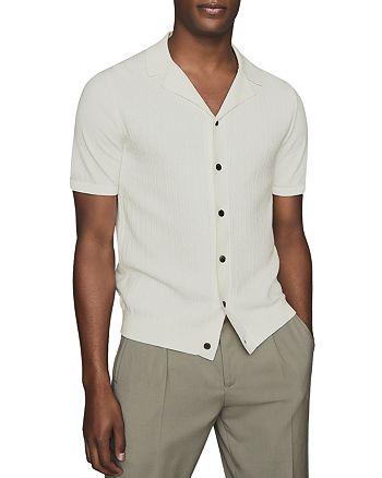 REISS Justin Textured Shirt | Bloomingdale's