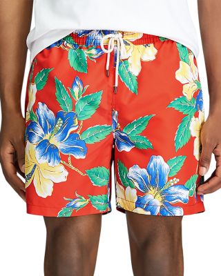 polo floral swim trunks