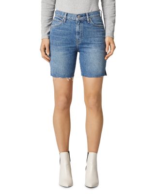 blue jean biker shorts