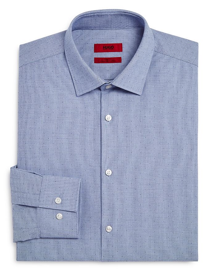 HUGO Kenno Cotton Textured Dobby Slim Fit Dress Shirt | Bloomingdale's