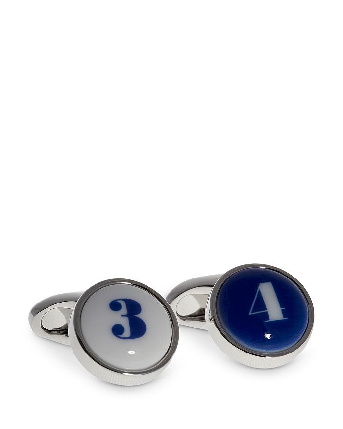 Babette Wasserman Polo Number Cufflinks In Blue