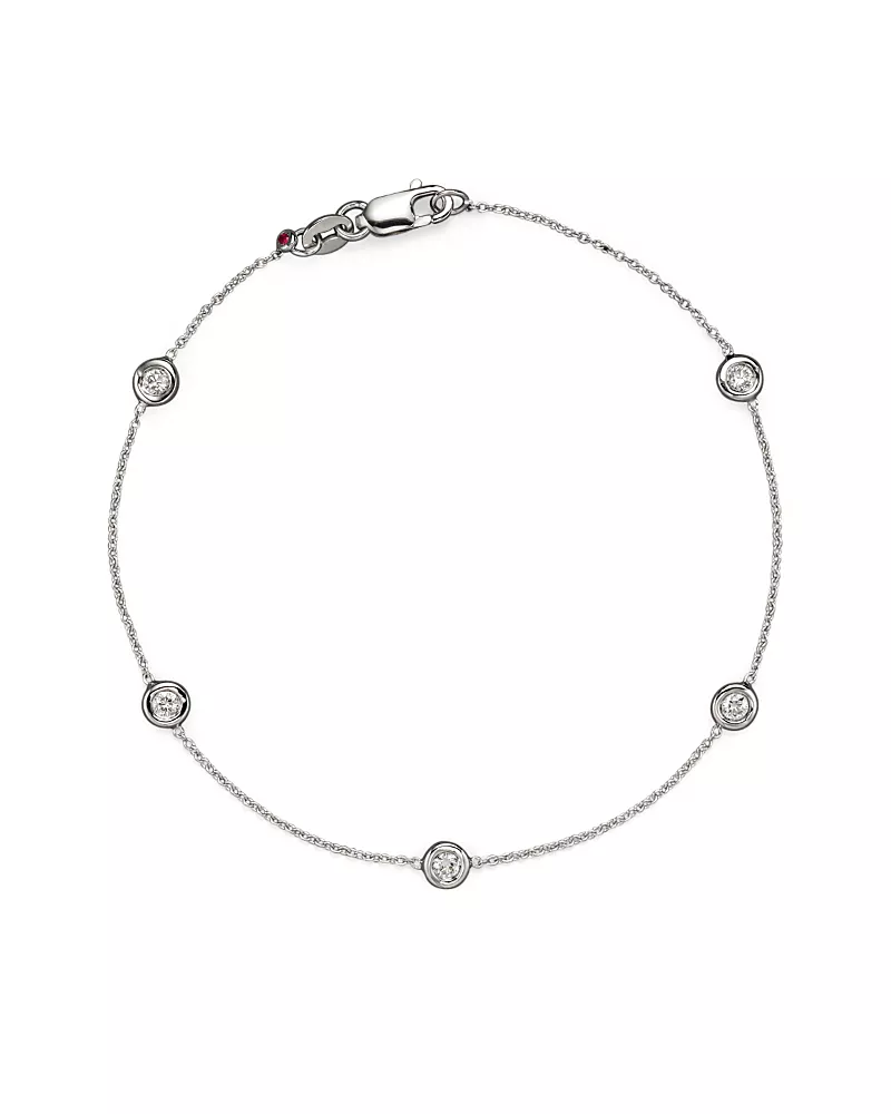 Roberto Coin 18K White Gold Bezel Diamond Bracelet