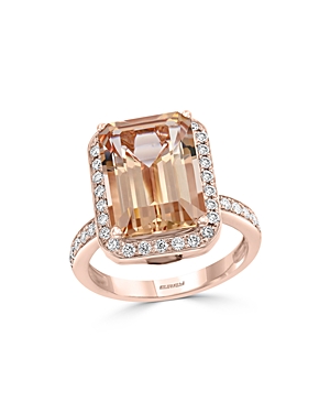 Bloomingdale's Morganite & Diamond Ring in 14K Rose Gold - 100% Exclusive