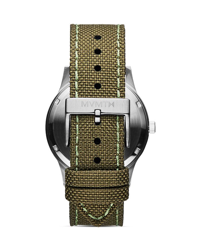 Shop Mvmt Field Canvas Strap Watch, 41mm In Gray/green