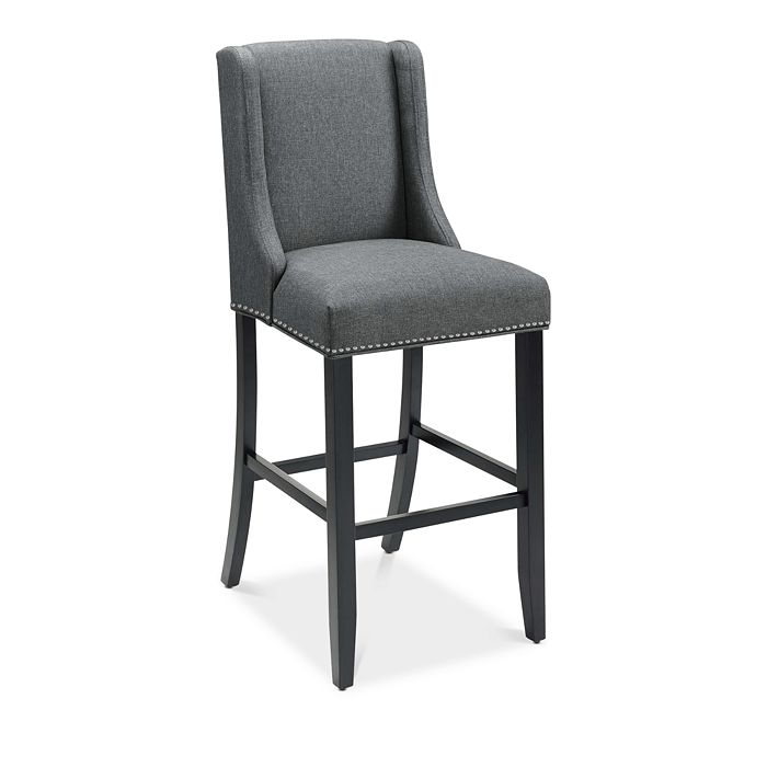Modway Baron Upholstered Fabric Counter Stool In Gray
