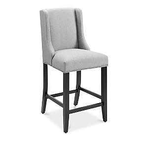 Modway Baron Upholstered Fabric Counter Stool In Light Gray