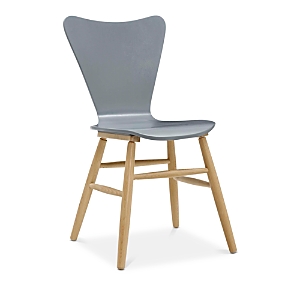 Shop Modway Cascade Wood Dining Chair In Gray