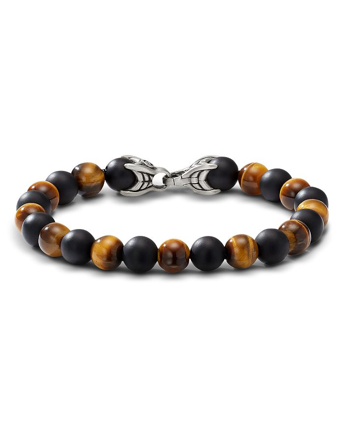 David Yurman Men's Spiritual Beads Bracelet with Tiger's Eye and