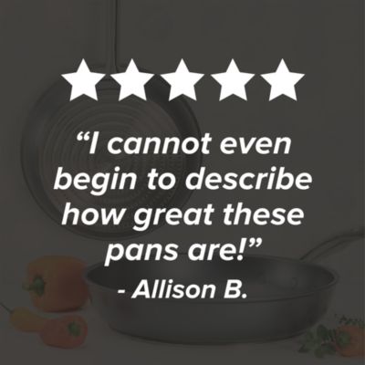 Accolade Hard-Anodized Precision Forge 13.5&amp;quot; Wok with Lid, Moonstone