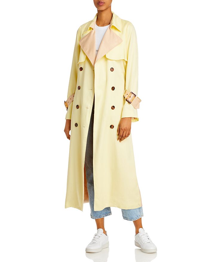 Notes Du Nord Olympic Trench Coat In Lemon