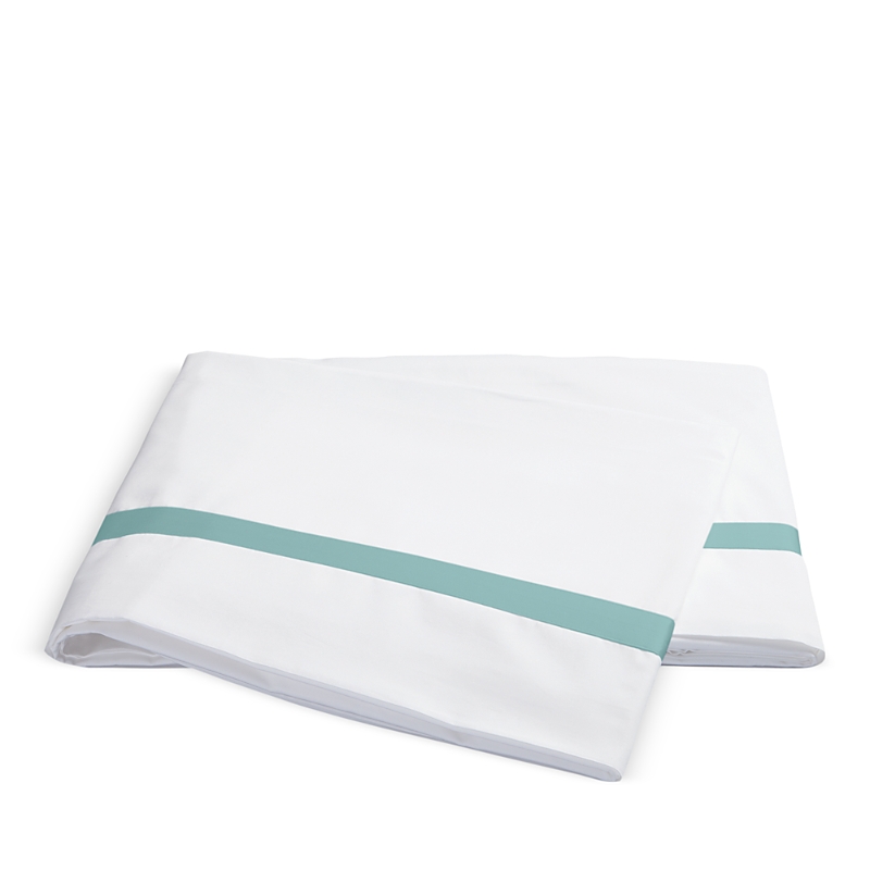 Matouk Lowell Flat Sheet, King In Aquamarine