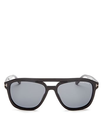 Tom Ford Men's Gerrard Brow Bar Square Sunglasses, 56mm | Bloomingdale's