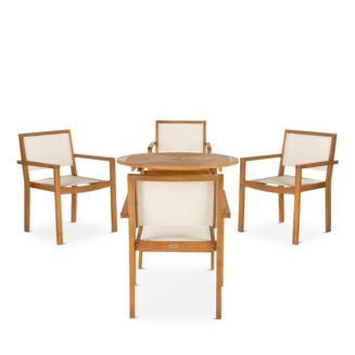 Safavieh Chante Round Table 5-Piece Indoor/Outdoor Dining Set