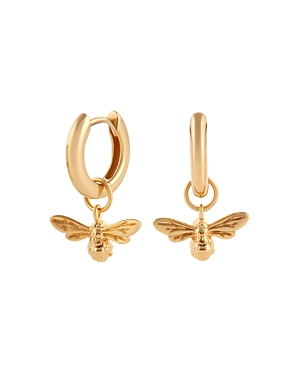 OLIVIA BURTON LUCKY BEE CHARM HOOP EARRINGS,OBJAME34N