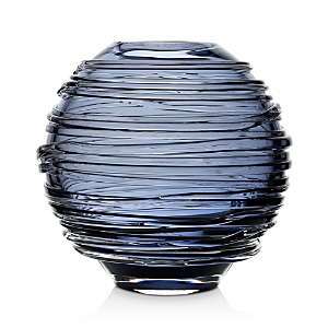William Yeoward Crystal Miranda Globe Vase 6 In Steel Blue