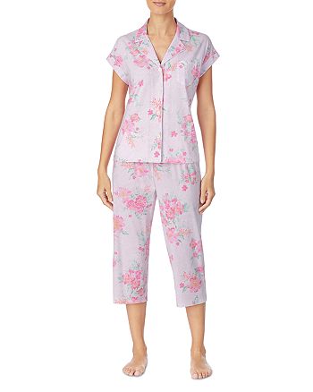 Ralph Lauren Cotton Floral Print Knit Capri Pajamas | Bloomingdale's