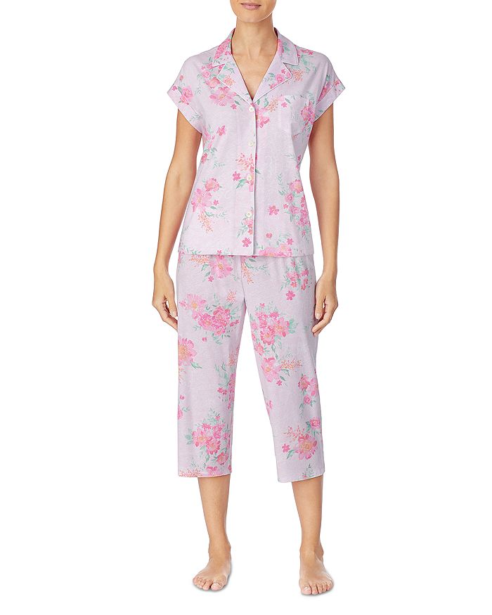 Ralph Lauren Cotton Floral Print Knit Capri Pajamas