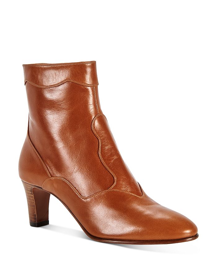 Chloé Women's Patchwork Western Booties In Pottery Brown