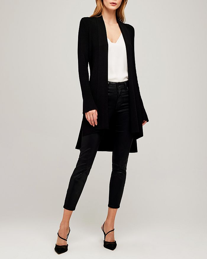 L'AGENCE Sabri Flared-Cuff Belted Cardigan | Bloomingdale's