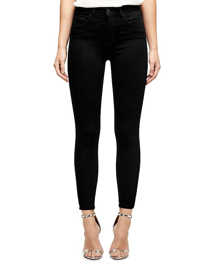 L Agence Margot High-rise Skinny Jeans In Noir