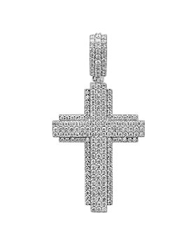 Bloomingdale's - Men's Diamond Cross Pendant in 14K White Gold, 2.4 ct. t.w. - 100% Exclusive